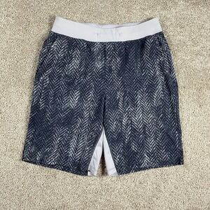 Lululemon T.H.E.‎ Short 9" Men's M Lined Bleached Herringbone Multi Activewear
